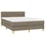 Produktbild 3 för Ramsäng med madrass taupe 140x200 cm tyg