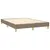 Produktbild 4 för Ramsäng med madrass taupe 140x200 cm tyg