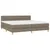 Produktbild 3 för Ramsäng med madrass taupe 200x200 cm tyg