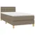 Produktbild 3 för Ramsäng med madrass taupe 90x190 cm tyg