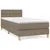 Produktbild 2 för Ramsäng med madrass taupe 100x200 cm tyg