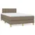 Produktbild 2 för Ramsäng med madrass taupe 120x200 cm tyg