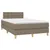 Produktbild 3 för Ramsäng med madrass taupe 120x200 cm tyg