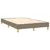 Produktbild 4 för Ramsäng med madrass taupe 120x200 cm tyg
