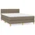 Produktbild 2 för Ramsäng med madrass taupe 140x200 cm tyg