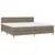 Produktbild 3 för Ramsäng med madrass taupe 200x200 cm tyg