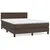 Produktbild 2 för Ramsäng med madrass brun 140x190 cm konstläder