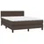 Produktbild 3 för Ramsäng med madrass brun 140x190 cm konstläder