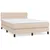 Produktbild 2 för Ramsäng med bäddmadrass cappuccino 140x190 cm konstläder