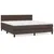 Produktbild 2 för Ramsäng med madrass brun 180x200 cm konstläder