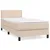 Produktbild 2 för Ramsäng med bäddmadrass cappuccino 90x190 cm konstläder