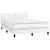 Produktbild 3 för Ramsäng med madrass vit 140x190 cm konstläder
