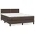 Produktbild 2 för Ramsäng med madrass brun 140x190 cm konstläder