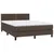 Produktbild 3 för Ramsäng med madrass brun 140x190 cm konstläder