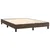 Produktbild 4 för Ramsäng med madrass brun 140x190 cm konstläder