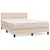 Produktbild 2 för Ramsäng med bäddmadrass cappuccino 140x190 cm konstläder