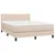 Produktbild 3 för Ramsäng med bäddmadrass cappuccino 140x190 cm konstläder