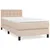 Produktbild 2 för Ramsäng med bäddmadrass cappuccino 90x190 cm konstläder