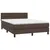 Produktbild 3 för Ramsäng med madrass brun 140x190 cm konstläder