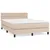 Produktbild 2 för Ramsäng med bäddmadrass cappuccino 140x190 cm konstläder