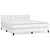 Produktbild 2 för Ramsäng med madrass vit 180x200 cm konstläder