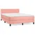 Produktbild 2 för Ramsäng med madrass rosa 140x190 cm sammet