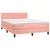 Produktbild 3 för Ramsäng med madrass rosa 140x190 cm sammet