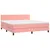 Produktbild 3 för Ramsäng med madrass rosa 160x200 cm sammet