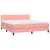 Produktbild 3 för Ramsäng med madrass rosa 160x200 cm sammet