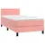 Produktbild 3 för Ramsäng med madrass rosa 90x190 cm sammet