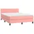 Produktbild 3 för Ramsäng med madrass rosa 140x190 cm sammet