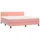 Ramsäng med madrass rosa 180x200 cm sammet