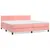 Produktbild 2 för Ramsäng med madrass rosa 200x200 cm sammet