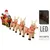 Produktbild 2 för Ambiance Uppblåsbar jultomte med släde LED 340 cm