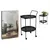Produktbild 2 för Home&Styling Sidobord med hjul 2 plan svart