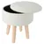 Produktbild 3 för Home&Styling Förvaringspall Ø28,7x33,8 cm elfenbensvit