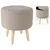 Produktbild 2 för Home&Styling Förvaringspall Ø35x40 cm taupe