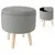 Produktbild 2 för Home&Styling Förvaringspall Ø35x40 cm ljusgrå