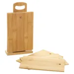Excellent Houseware Skärbrädor med ställ 7 delar bambu