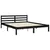 Produktbild 9 för Sängram med huvudgavel svart 5FT King Size massivt trä