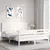 Produktbild 3 för Sängram med huvudgavel vit 160x200 cm massivt trä