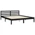 Produktbild 9 för Sängram med huvudgavel svart 5FT King Size massivt trä