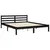 Produktbild 9 för Sängram med huvudgavel svart 5FT King Size massivt trä