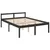 Produktbild 9 för Sängram med huvudgavel svart 140x190 cm massivt trä