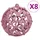 Julgranskulor 111 delar rosa polystyren