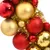 Produktbild 3 för Julkrans röd och guld 45 cm polystyren