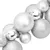 Produktbild 5 för Girlang julkulor silver 175 cm polystyren