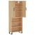 Produktbild 4 för Högskåp sonoma-ek 69,5x34x180 cm konstruerat trä