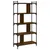 Produktbild 2 för Bokhylla 5 hyllplan brun ek 76x32x158 cm konstruerat trä