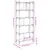 Produktbild 9 för Bokhylla 6 hyllplan svart 76x32x192cm konstruerat trä